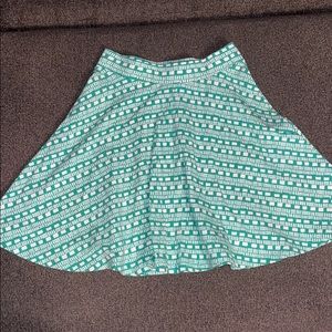 Boho teal Skater skirt